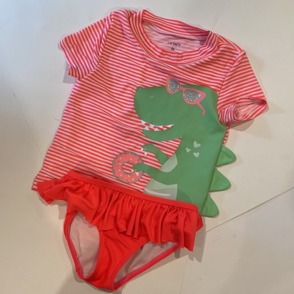💥HP💥CARTERS KIDS TWO PIECE SWIM SUIT WITH ALLIGATOR